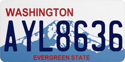 WA license plate AYL8636