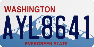 WA license plate AYL8641