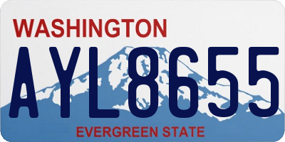 WA license plate AYL8655