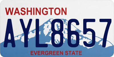 WA license plate AYL8657