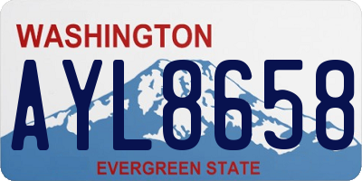 WA license plate AYL8658