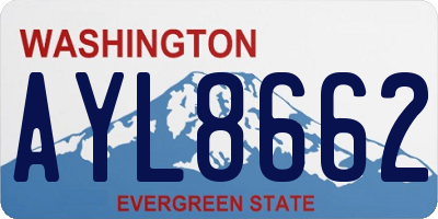 WA license plate AYL8662
