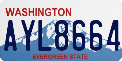 WA license plate AYL8664