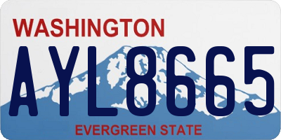 WA license plate AYL8665