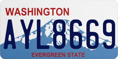 WA license plate AYL8669