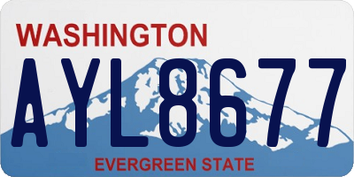 WA license plate AYL8677