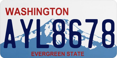 WA license plate AYL8678