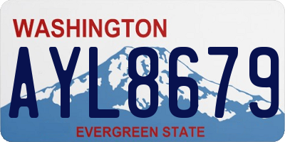 WA license plate AYL8679