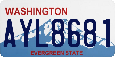 WA license plate AYL8681