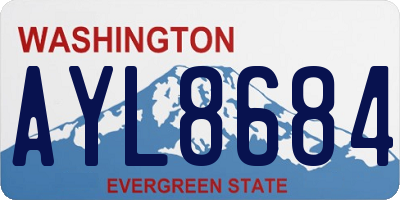 WA license plate AYL8684