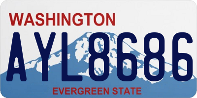 WA license plate AYL8686