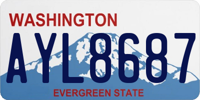 WA license plate AYL8687