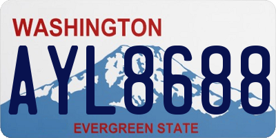 WA license plate AYL8688