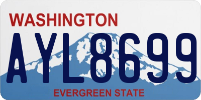 WA license plate AYL8699