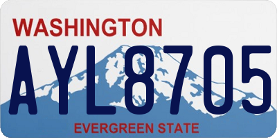 WA license plate AYL8705
