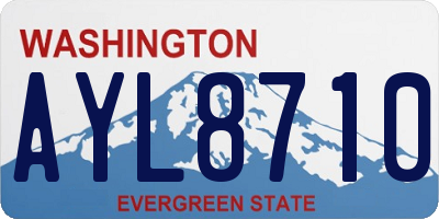 WA license plate AYL8710