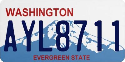 WA license plate AYL8711