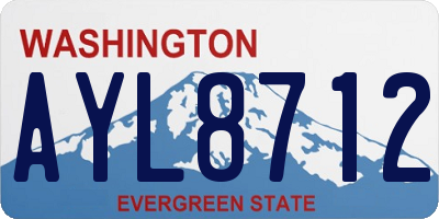 WA license plate AYL8712
