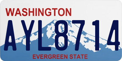 WA license plate AYL8714