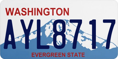 WA license plate AYL8717