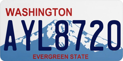 WA license plate AYL8720
