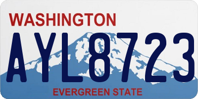 WA license plate AYL8723