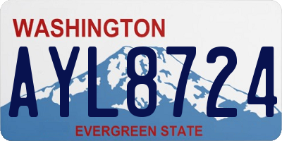 WA license plate AYL8724