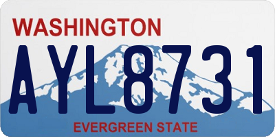 WA license plate AYL8731