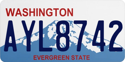 WA license plate AYL8742