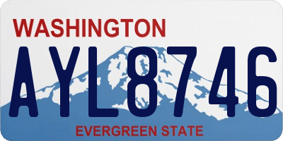 WA license plate AYL8746
