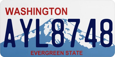 WA license plate AYL8748