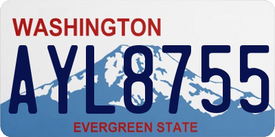 WA license plate AYL8755
