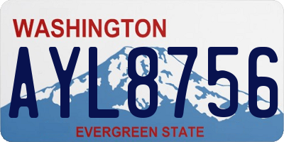 WA license plate AYL8756
