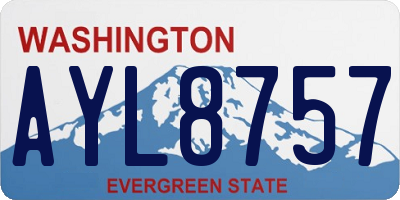 WA license plate AYL8757