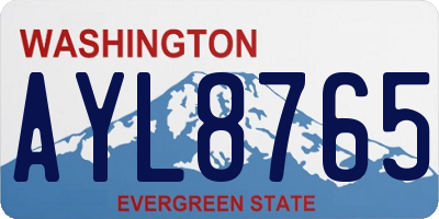WA license plate AYL8765