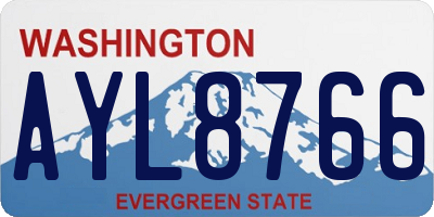 WA license plate AYL8766