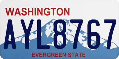 WA license plate AYL8767