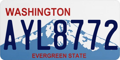 WA license plate AYL8772