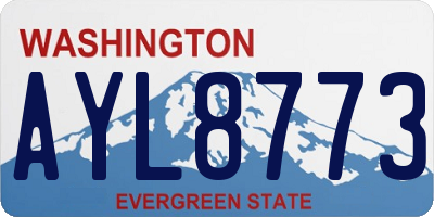 WA license plate AYL8773