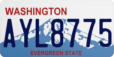 WA license plate AYL8775