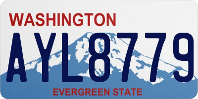 WA license plate AYL8779
