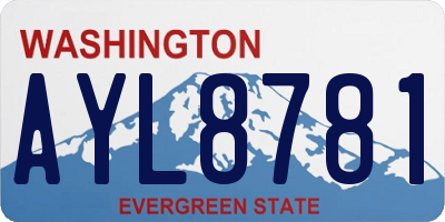 WA license plate AYL8781