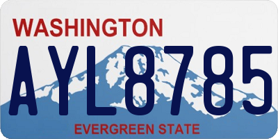 WA license plate AYL8785