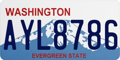 WA license plate AYL8786