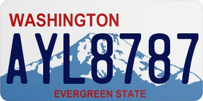 WA license plate AYL8787