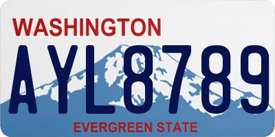 WA license plate AYL8789