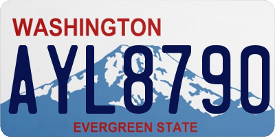 WA license plate AYL8790
