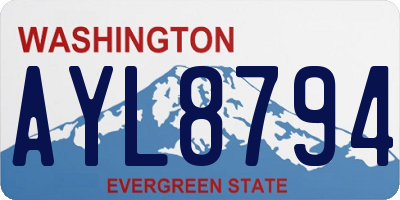 WA license plate AYL8794