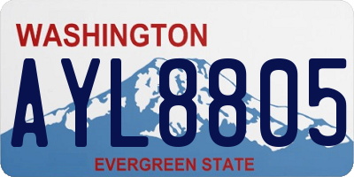 WA license plate AYL8805