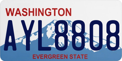 WA license plate AYL8808